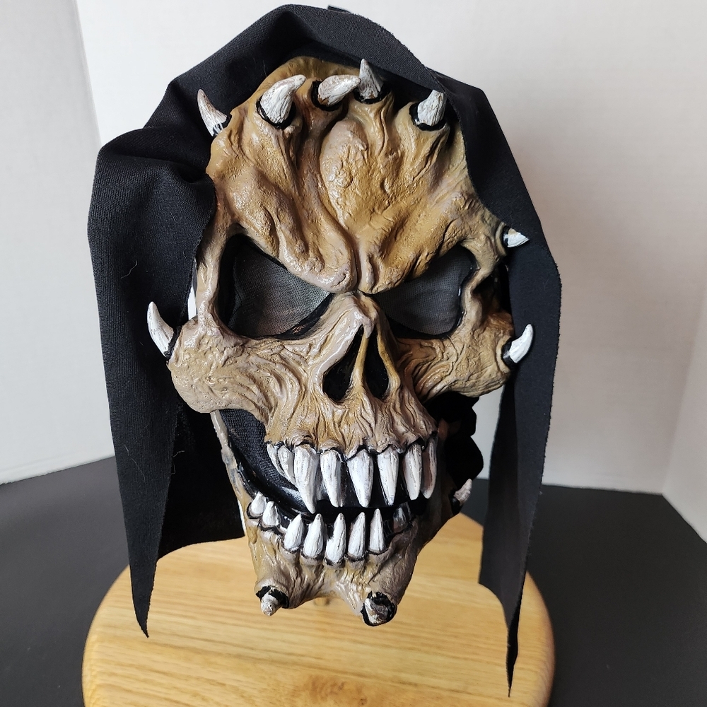 Horned Demon Skeleton Skull Mask Easter Unlimited Hood Halloween Kids